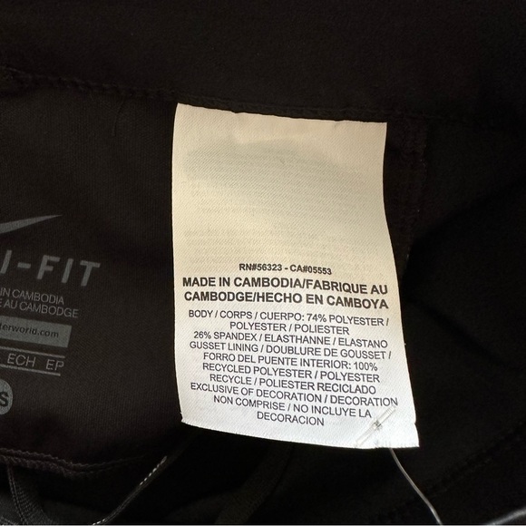 NWT Nike POWER SPEED Running Capris 801694-013 Black PINK - Picture 10 of 14